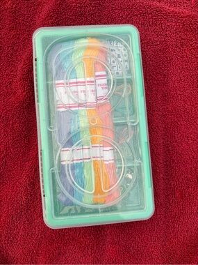 Friendship bracelet kit - contains thread, charms, beads - in case